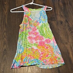 Lilly Pulitzer Lovers Coral Arya Tank Top Sz Small
